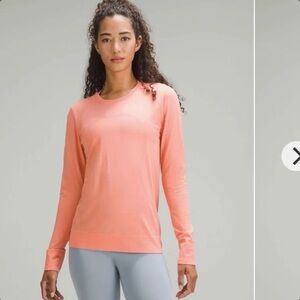 Lululemon Swiftly Relaxed Long-Sleeve Shirt Sunny Coral / Sunny Coral